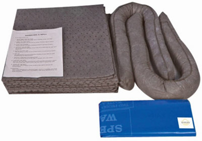 Serpro spill management 50 Litre General Purpose Spill Kit   For OilCoolantAntifreezeWaterAnd Weak Chemicals from B&Q