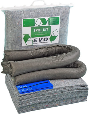 EVO Recycled 30 Litre Evo Spill KitSuitable For HydraulicsOilsCoolantFuels And Mild Acids from B&Q