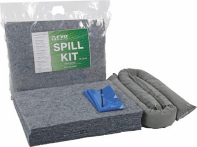 EVO Recycled 20 Litre Evo Spill KitSuitable For HydraulicsOilsCoolantFuels And Mild Ac'ds from B&Q