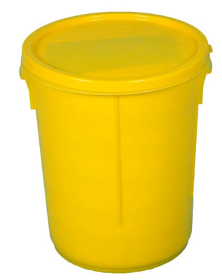 Serpro spill management Serpro30 Litre Yellow Plastic Bin With Lid from B&Q