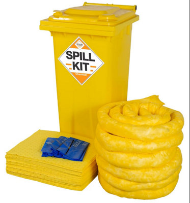 Serpro -120 Litre Chemical/universal Mobile Spill Kit: Efficient Cleanup For Industrial SpillsAcidsAlkalisCaustics from B&Q