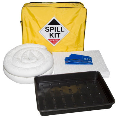 Serpro spill management 50 Litre Oil & Fuel Spill Kit With Drip TrayYellow Shoulder Bag For FastPortable Spill Response from B&Q