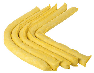 Serpro spill management Chemical Absorbent Sock 100Cm X 8Cm (Pack Of 20)High-Performance Hazmat Containment For Aggressive Chemical Spills from B&Q