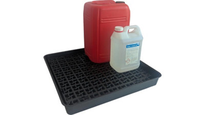 Serpro spill management 60 X 60 Cm Bunded Drum TrayHeavy-Duty Spill Containment For 25L Oil & Chemical Drums (28L Bund Capacity) from B&Q