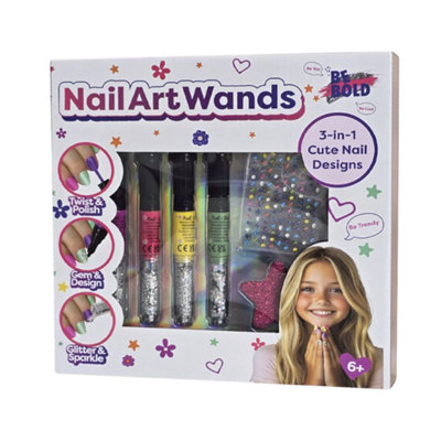 B&Q -  Glitter Nail Art Wands Sparkle Collection