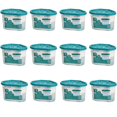 Crystals 12Pcs Dehumidifier Damp Trap  MoistureMould & Mildew Remover For Home & Caravan from B&Q