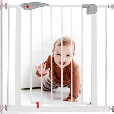 CRYSTALS Baby Safety Gate Home Pet Dog Barrier Stair Safe Secure Doorway Guard 75 To 85Cm