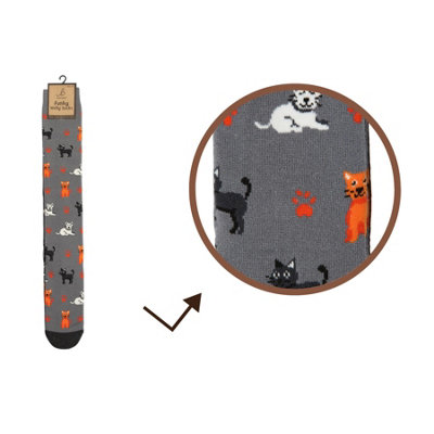 B&Q -  Funky Welly Boot Socks Uk 4-8 Crazy Cats - Image 3
