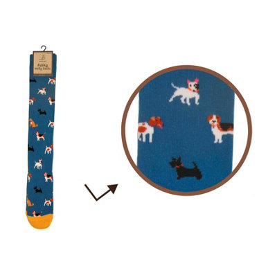 Bartleby Ladies Welly Socks - Dogs Print Size 4