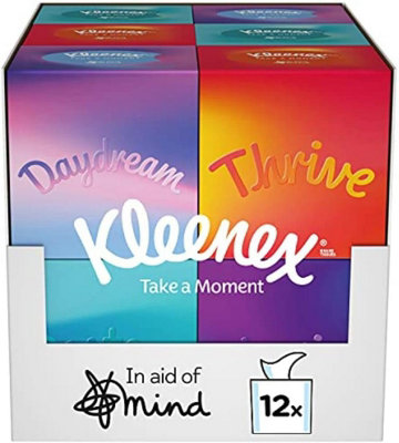 Kleenex Take A Moment Collection Tissues12 Cube Tissue BoxesIn Aid Of Mind