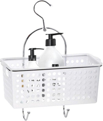Blue Canyon Single Hanging Shower Caddy Plastic Basket Rust-Resistant No-Drill Bathroom Shelf Organizer from B&Q