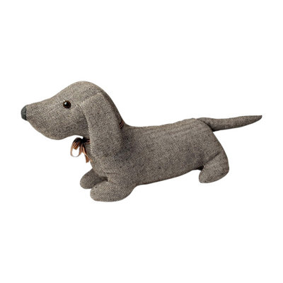 Blue Canyon Jack The Dog Fabric Door Stopper 1Kg Sand Filled Decorative Polyester Door Stop For Home Or Office Use from B&Q