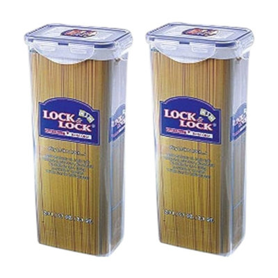 Locknlock Classic Rectangular Airtight Food Storage Containers 2L Pack Of 2 Clear Plastic Microwave Freezer & Dishwasher Safe from B&Q