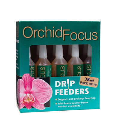 Growth Technology Orchid Focus Drip Feeders 38Ml Pack Of 10 Easy Nutrient Feed For Healthy Growth & Vibrant Blooms from B&Q
