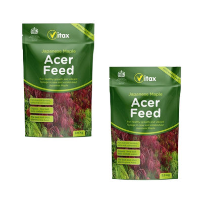 B&Q -  Acer Feed 0.9Kg X2 Organic Fertiliser For Japanese Maple Npk Plant Food For Vibrant Foliage & Season-Long Growth