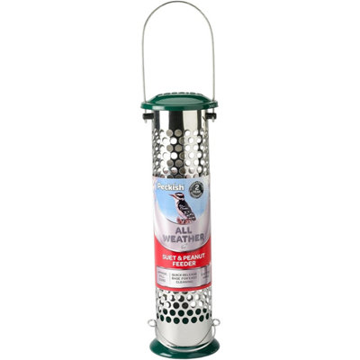 Peckish All Weather Suet And Peanut Metal Bird Feeder Large Hanging Garden Feeder Outdoor Wildlife Feeding Rust Resistant from B&Q