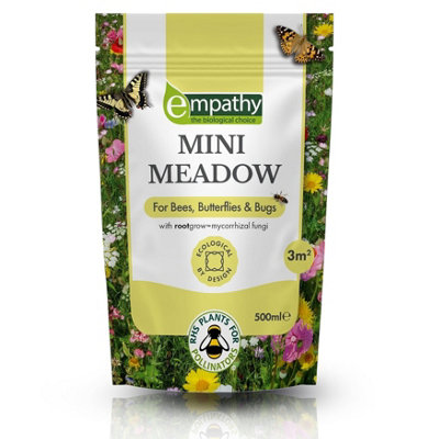 Empathy Mini Meadow Wild Flower Seed 500Ml With Rootgrow For Bees & Pollinators from B&Q