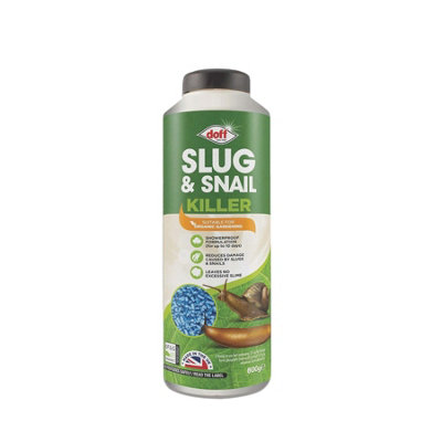 Doff Slug & Snail Control Bait 800G Effective Ferric Phosphate Pellet For Garden Protection Prevents Damage Covers 210M² from B&Q