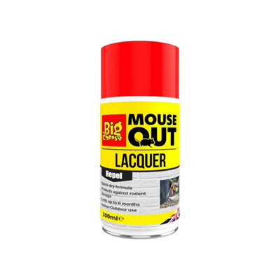 The Big Cheese Mouse Out Lacquer 300Ml Spray Quick Dry Rodent Repellent Protective Spray from B&Q
