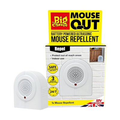 STV The Big Cheese Mouse Out Battery Powered Ultrasonic Mouse Repellent Pest Control Device from B&Q