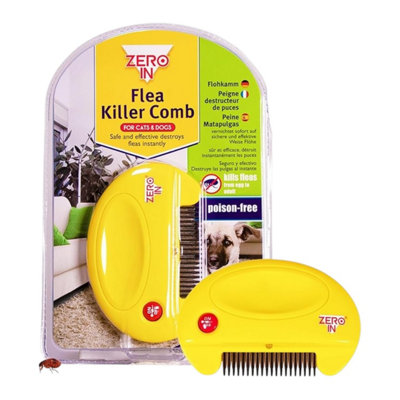 STV Zero In Flea Killer Comb Chemical-Free Electric Flea Killer Comb For Cats & Dogs With Ergonomic Push-Button Design from B&Q