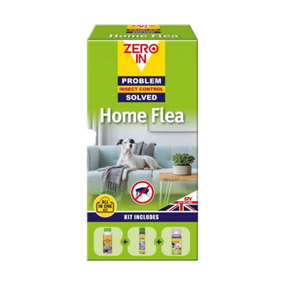 STV Household Flea Killer Kit Kills Fleas Eggs & Larvae Off-Pet Treatment Room Treatment Up To 40 Cubic Meter Complete Uk from B&Q