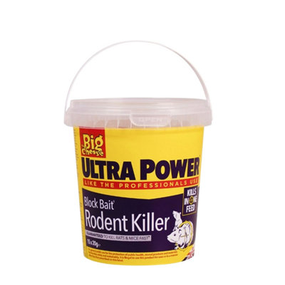 STV The Big Cheese Ultra Power Bait Single Feed Fast Acting Rodent Killer 15 Blocks 20G Each from B&Q