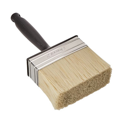 Harris Essentials 4 Inch 100mm Block Paint Brush For Garden Walls Fences Sheds Decking Exterior Outdoor Timber Work Tool from B&Q