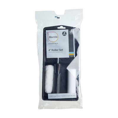 Harris Essentials 4 Inch Mini Roller Set - Grey / Black / Blue Multi-Component Set - Image 3