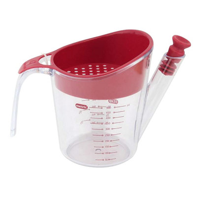 Apollo 500Ml Gravy Fat Separator & Measuring Jug Plastic Acrylic Bottom Pour White from B&Q