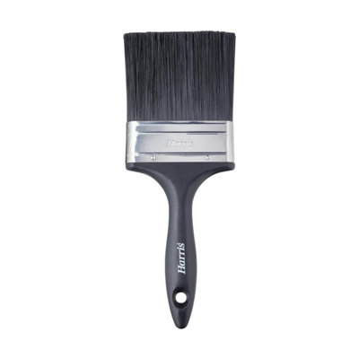 B&Q -  Essentials 4 Inch Masonry Paint Brush 100mm Black All Purpose Wall And Exterior Paint Brush