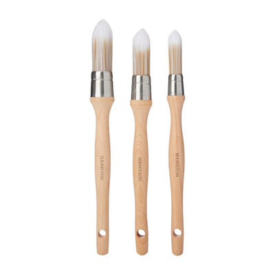 Hamilton Prestige Pure Synthetic Sash Brush Set 3 Pack 15mm 18mm 21mm Professional Cutting In Paint Brushes Pro from B&Q