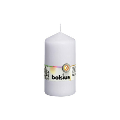 Bolsius White Pillar Candle 13Cm Decorative Unscented Home Decor Ambient Candle from B&Q