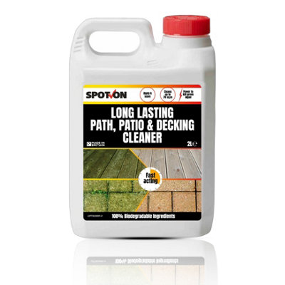 Ecofective Spot On 2L Long Lasting Path Patio And Decking Cleaner Removes Algae Grime Biodegradable Easy Spray from B&Q