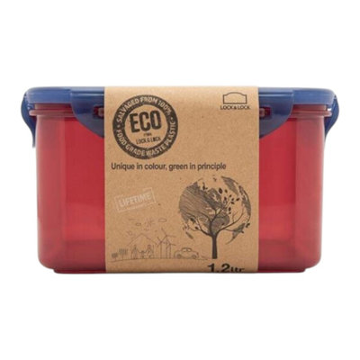 B&Q -  Square Food Storage Container Airtight Lid Bpa Free Leak Proof Dishwasher Safe Kitchen Plastic Box 1.2L