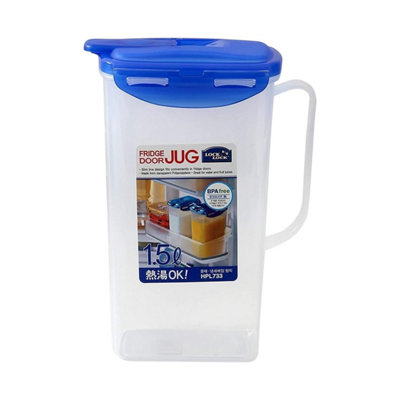 B&Q -  Fridge Door Jug Leakproof Beverage Pitcher Transparent 1.5L