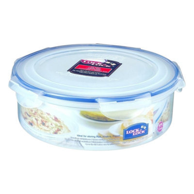 B&Q -  Food Storage Container Airtight Leak Proof Bpa Free Microwave Freezer Safe Transparent Round Kitchen Box 2.5L
