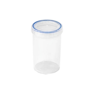 B&Q -  Round Food Storage Container Twist Lock Airtight Leak Proof Bpa Free Microwave Dishwasher Safe Transparent 330Ml