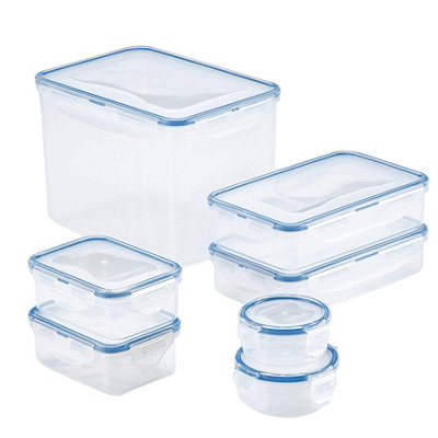 B&Q -  Food Storage Containers Set Airtight Bpa Free Stackable 7 Piece Set