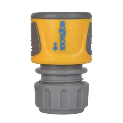 Hozelock Standard Soft Touch Hose End Connector - Yellow And Grey - Image 3