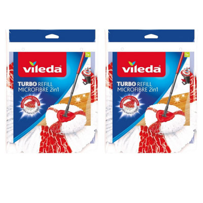 Vileda Turbo 2In1 Microfibre Mop Refill Twin Pack - Image 3