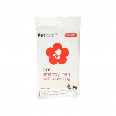 B&Q -  Cat Litter Tray Drawstring Liners Waste Disposal Large 8 Pack