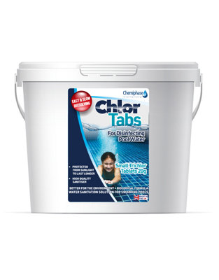 Chemiphase 5 Kg Of 20G Chlorine Tablets TrichlorSwimming PoolHot TubSpa Chlorine from B&Q