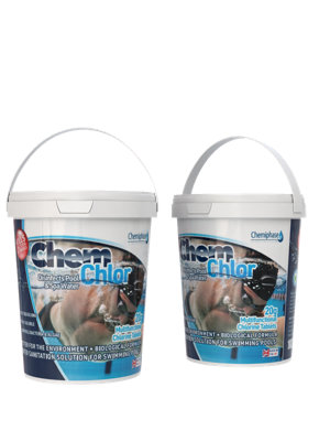 Chemiphase 2 Kg Multifunctional Chlorine Tablets 20GSwimming PoolHot TubSpa Chlorine from B&Q