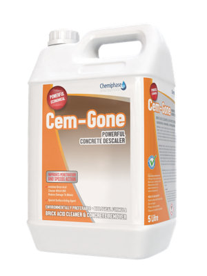 Chemiphase Cem-Gone - Brick Acid Cleaner & Cement Remover, Brick Cleaning Acid 1 X 5 Litres