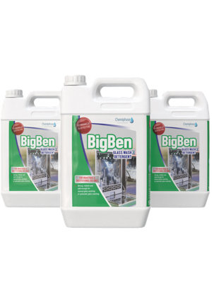 Chemiphase Big BenAuto Bar Glass Washer Liquid Detergent & Steriliser 4 X 5 Litres from B&Q