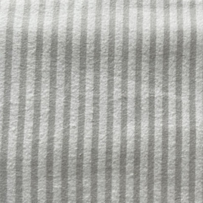  - Just So Home Luxury Brushed Cotton Flannelette Pillowcases (Grey Stripe)