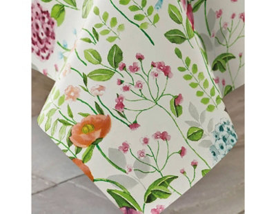Just So Home Flower Shop Stems Pvc Wipeable Tablecloth (Square 137Cm) from B&Q