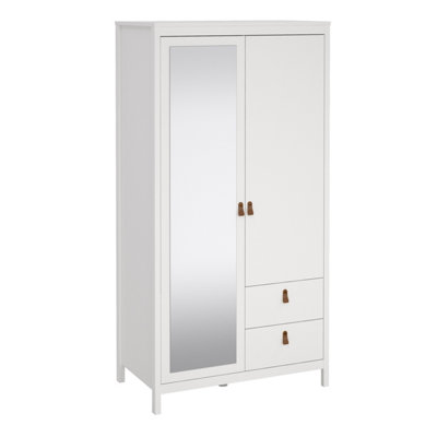 Furniture To Go Barcelona Wardrobe With 1 Door + 1 Mirror Door + 2 Drawers White from B&Q
