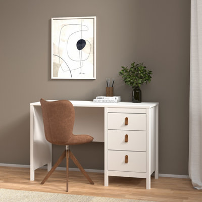 B&Q -  Barcelona Desk 3 Drawers White